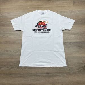 Vintage Shirt Mens Large White Pop Japan Travel 90s Funny Parody